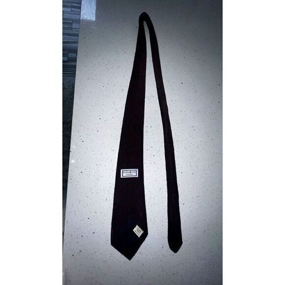 Vintage YSL Yves Saint Laurent Tie  Purple Pattern 100% Silk Men's USA MADE - Picture 9 of 12